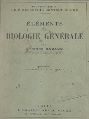 cover image of Éléments de biologie générale